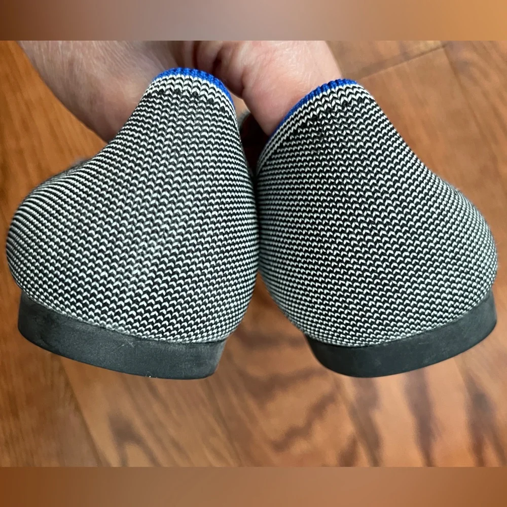 Rothy's The Point Gray-Black Mist Cap-toe Ballet Flat Sz 10.5 - Picture 5 of 8